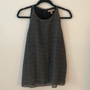 Banana Republic Black & White Houndstooth Halter